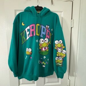 Sanrio Keroppi Teal Hoodie